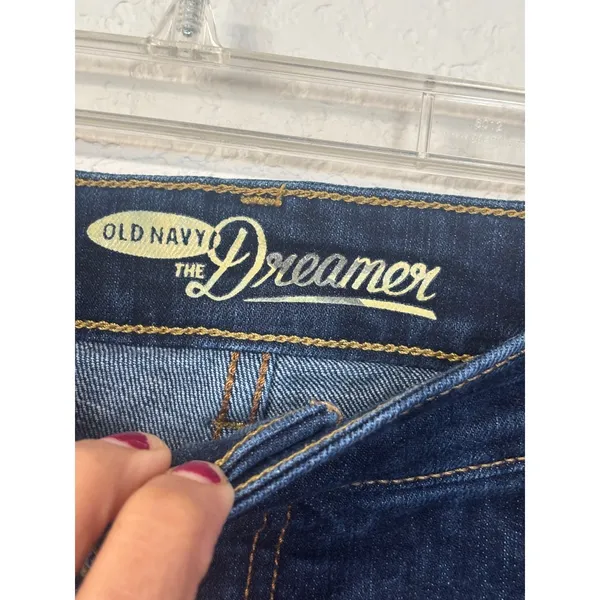 Old Navy The Dreamer Jeans 14 Tall Dark Wash Bootcut Denim Stretch - Image 5