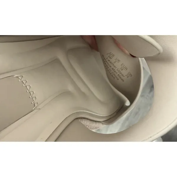 Franco Sarto Platform Wedge Slide Sandals Beige Buckle Comfort Women's US 7.5 - Image 10