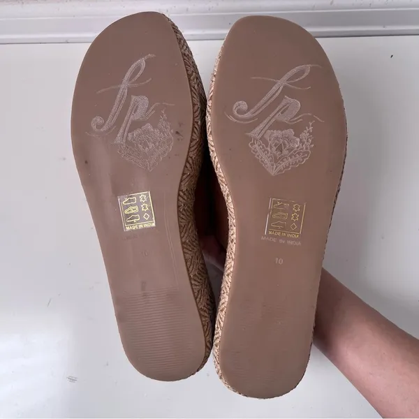 FREE PEOPLE HARBOR RAFFIA FLATFORM SANDALS Size 10 - Image 8