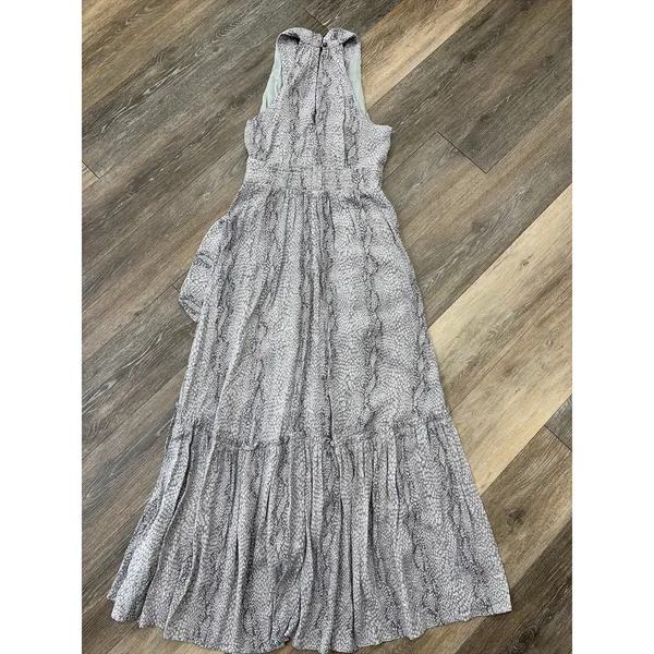Anthropologie Marfa Snake Print Halter Wrap Midi Dress Size 4 Boho - Image 7