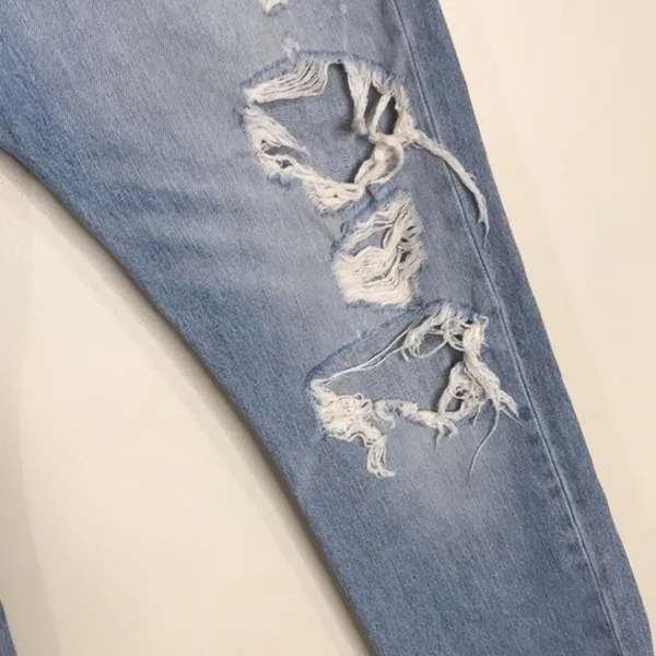 Denim & Supply Ralph Lauren light wash highly distressed boyfriend jeans size 30 - Image 5