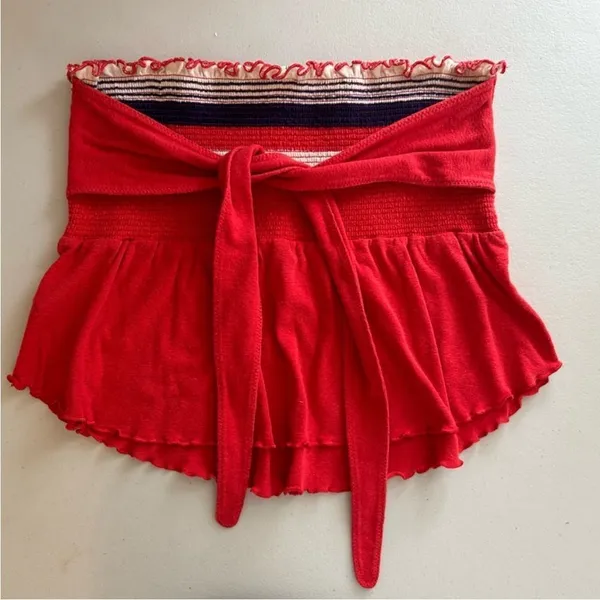 Free People Striped Ruffle Edge Hem Tube Top‎ xs - Image 3