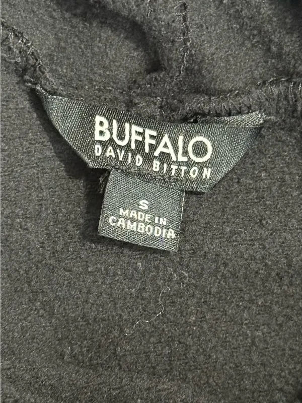 Buffalo David Bitton Black Super Soft Pullover Hoodie Sweatshirt Small - Image 7