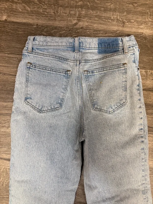 Abercrombie & Fitch Light Blue Straight Leg Jeans - Image 6