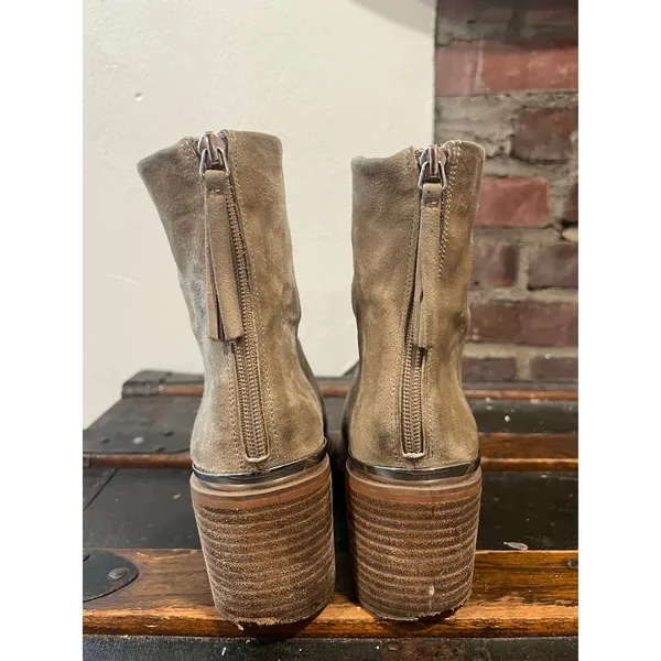 Steve Madden Amber Western Boots 7.5 Beige Metal Detail Boho - Image 6