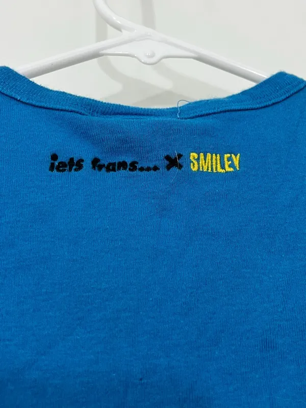 Smiley Small Blue Embroidered Tank Top - Image 8