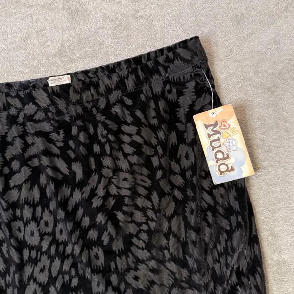 Mudd Black Velvet‎ Mini Skirt Leopard Print Jr Size XL y2k Grunge Indie Sleaze - Image 5