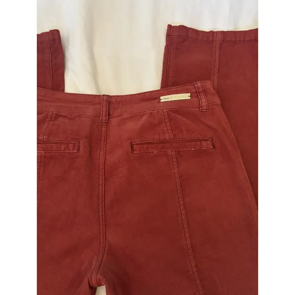 Pilcro Letterpress STET Corduroy Pants 27 Rust Red Straight Leg Anthropologie - Image 6