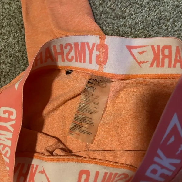 peach coral gymshark flex leggings higher waisted size large - Image 4