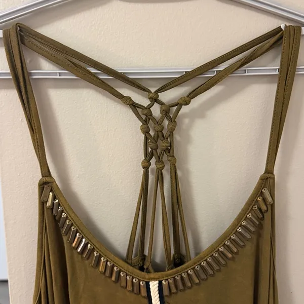 NWT Pol Boho Beaded Mini Dress M - Image 3