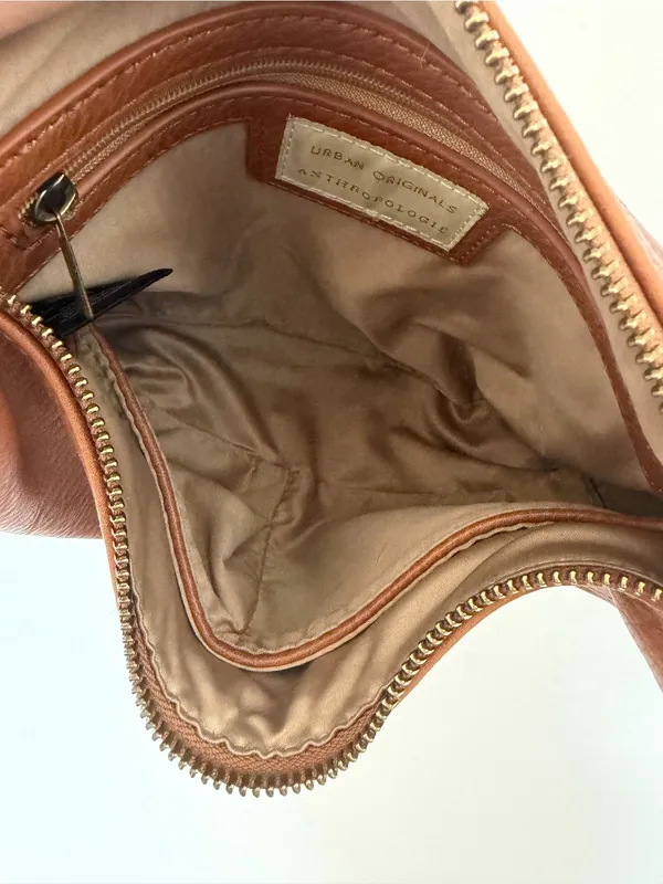 Anthropologie Crescent Leather Shoulder Bag in Brown - Image 6