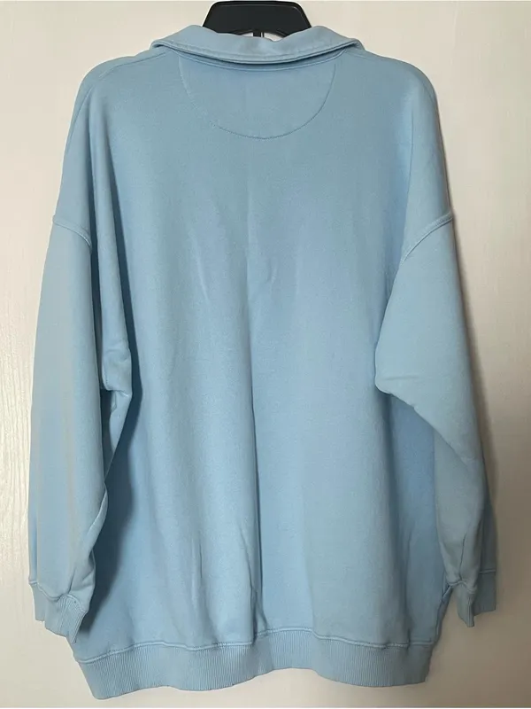 Aerie Sweatshirt Oversized size M Blue Long Sleeve V Neck - Image 2