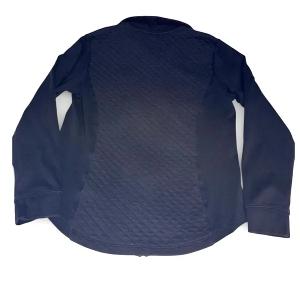 Lauren Ralph Lauren Quilted Zip Jacket Black Pink Trim Small - Image 6