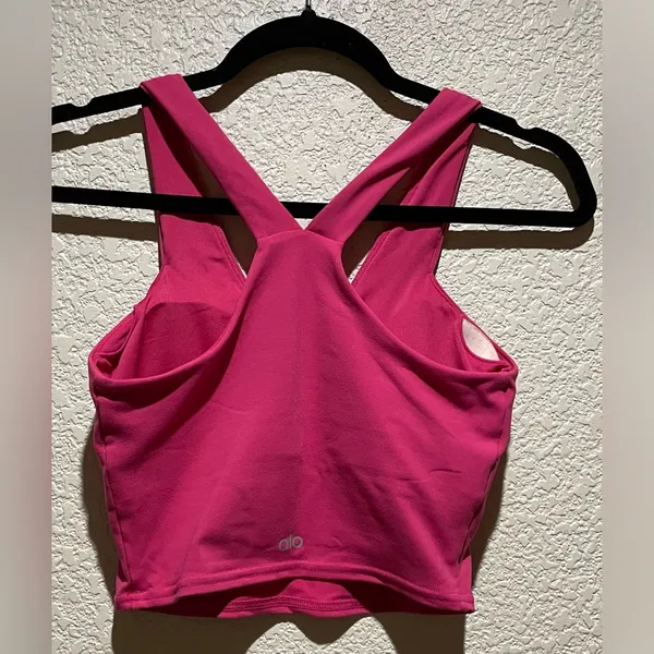 ALO Airbrush Real Bra Tank Top Pink Size XS - Image 7