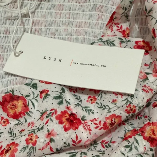Red Dress Boutique Floral Mini Dress - Red and White - Image 3