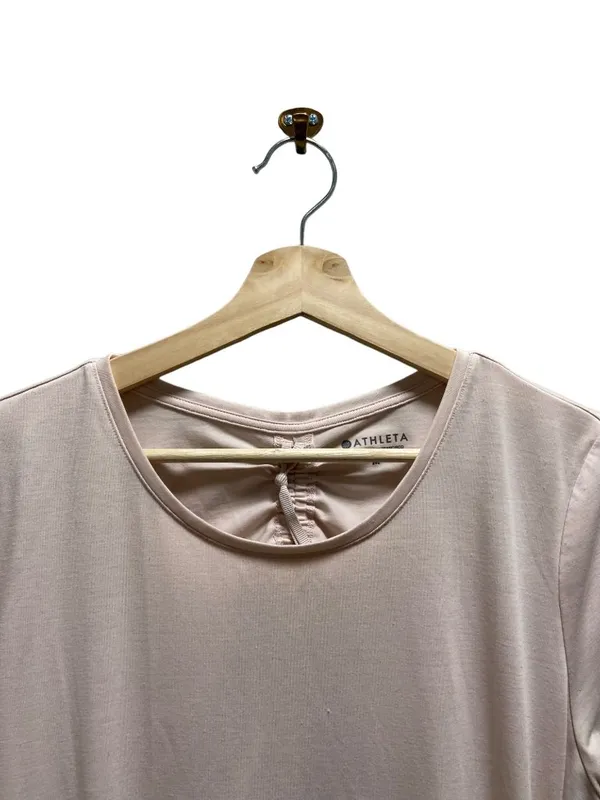 Athleta Enchore Backless Workout Shirt Pink Size M Gym Yoga Athletic Casual Cute - Image 8