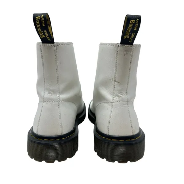 Dr. Martens Luana Combat Boots White Leather Lace Up‎ Women's Size US 10 - Image 8