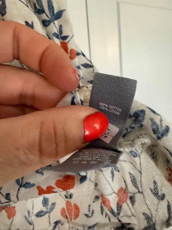 Aerie floral swing tie shoulder blouse size small - Image 4