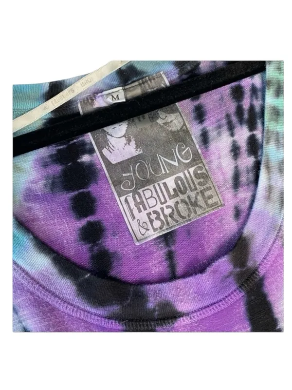 YFB Young Fabulous & Broke ☀︎︎ Cold Shoulder Pullover ☀︎ Multi Tie Dye ☀︎ Medium - Image 10