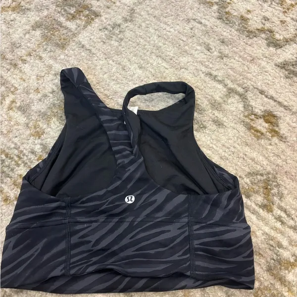 Lululemon Black Zebra Print Sports Bra/tank - Image 2