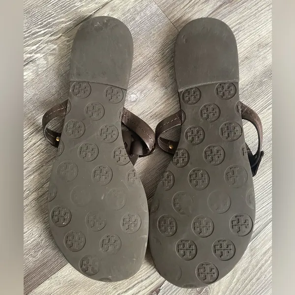 Tory Burch Dark Brown Leather Sandals - Image 4