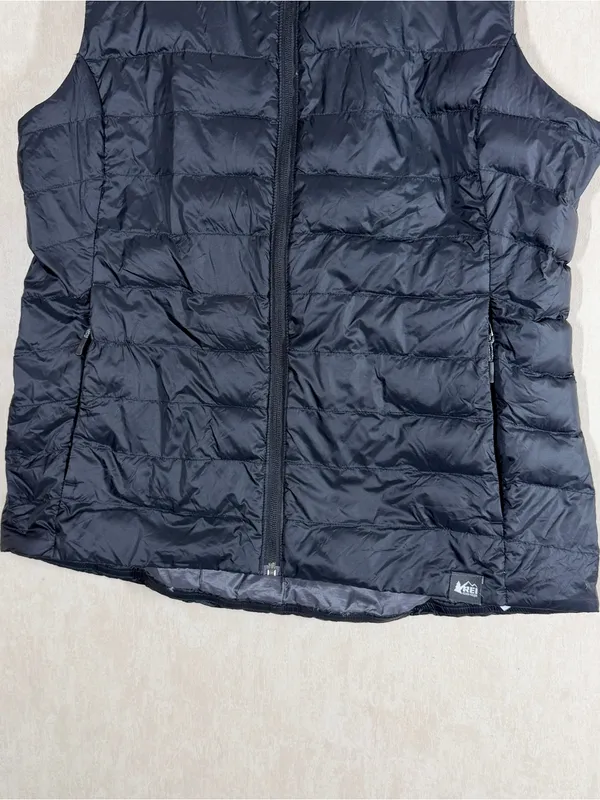 Rei Co-op Women’s Down Vest Puffer Sleeveless Full Zip Lightweight in Black L - Image 3