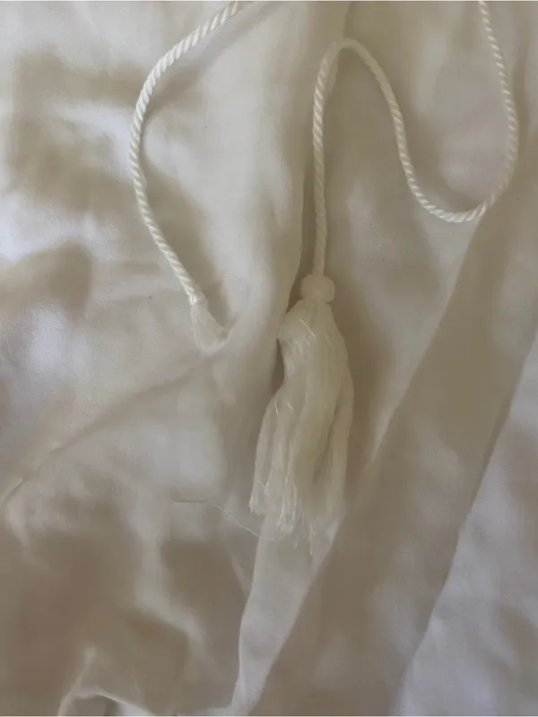 VERO MODA Coastal grandma lightweight dainty blouse white with v-neck size Women’s M - Image 14