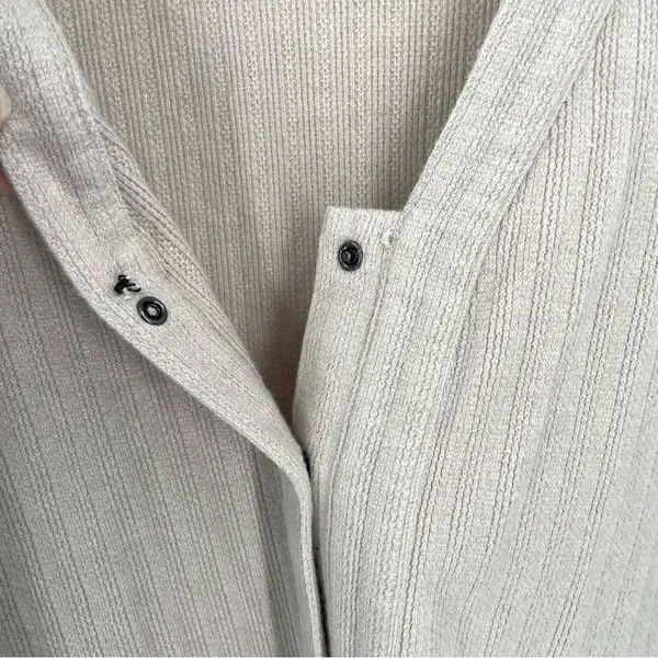 Anthropologie Puff Sleeve Snap Button Cardigan Sweater Top - Image 6
