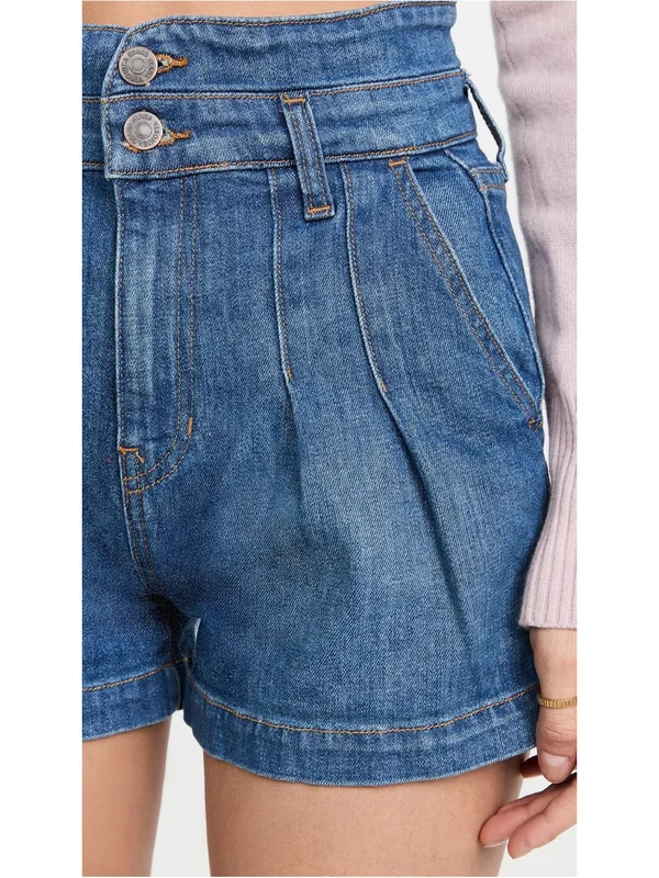 Veronica Beard Jaylen Denim High Waisted Shorts in Waterfall Wash Size 28 Boho - Image 3