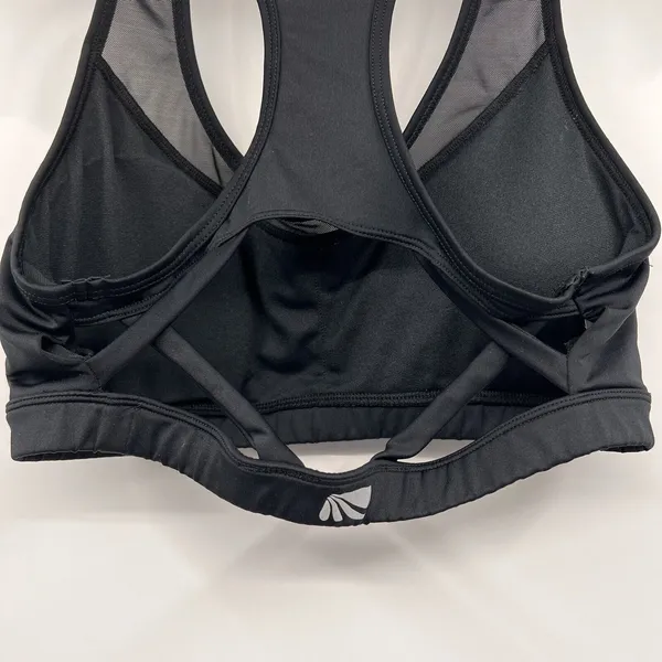 MARIKA TEK Padded Exercise Bra Black Cutout Mesh Racer Back Womens Size Medium - Image 3
