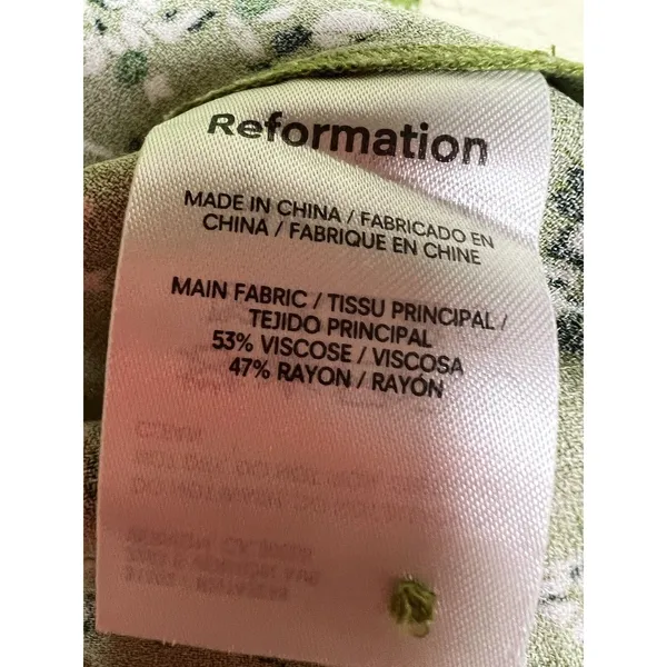 Reformation Lorelei‎ Samantha Floral-Print Mini Dress Women’s Size 10 - Image 7