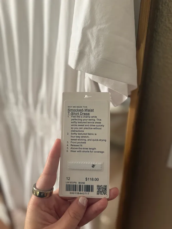 Lululemon White Women’s Tee Shirt Dress 12 - Image 2