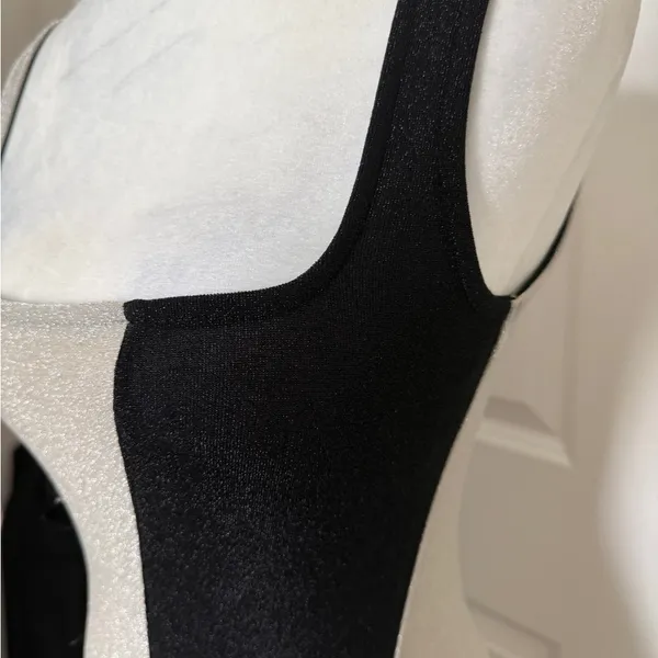 Black and Silver Shimmer Maxi Dress Size XS - Image 3