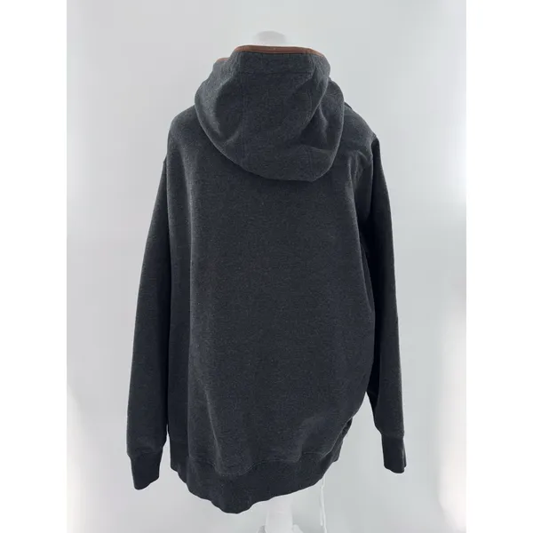 Ariat Real Elevated Hoodie Women’s Sz XL Fleece Leather Trim Henley Sweatshirt - Image 5