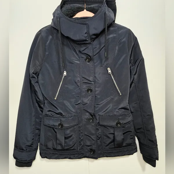 Abercrombie & Fitch Water Wind Resistant Hooded Technical Parka Jacket Size S - Image 2