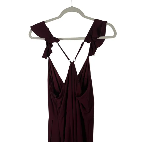Showpo Trust Nobody Maxi‎ Dress Wine Red Wedding Guest NEW Womens UK 18 US 14 - Image 9