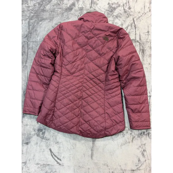 The North Face Mossbud Swirl Reversible Jacket Womens Pink Brown Medium - Image 5