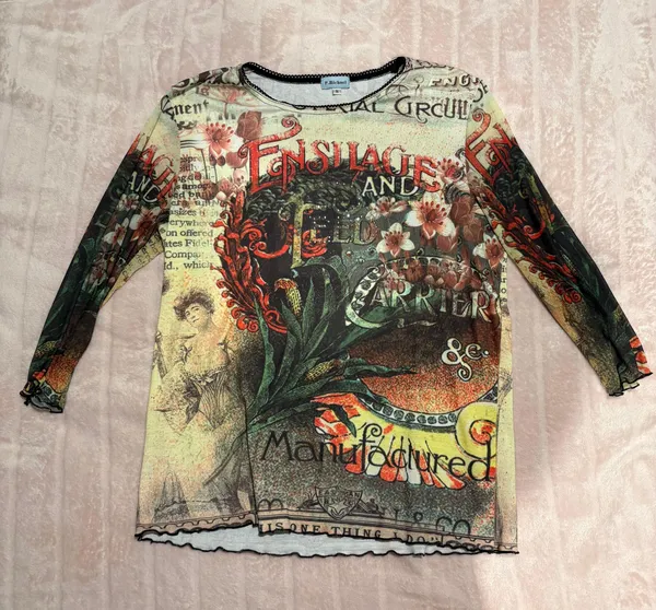Vintage P. Michael Patterned Long Sleeve Shirt - Image 2