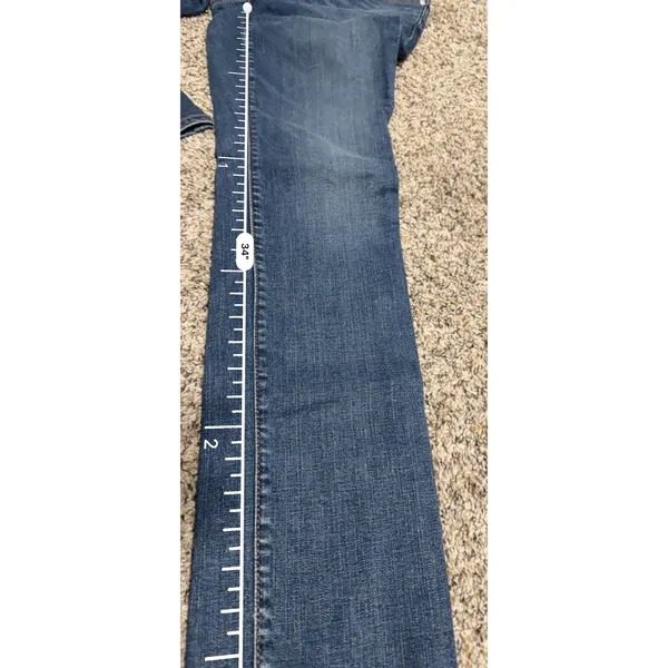 Ann Taylor LOFT Curvy Straight Leg Jeans Medium Wash Blue Denim Tall Size 27/4T - Image 8
