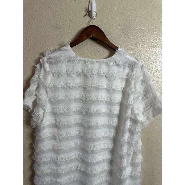 Tularosa Lambros Dress size L Fringe V-Neck Mini Bridal Cocktail Parties - Image 10