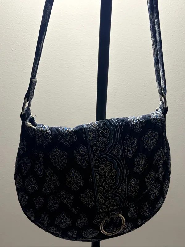 Vera Bradley Quilted Paisley Crossbody Bag - Black - Image 5