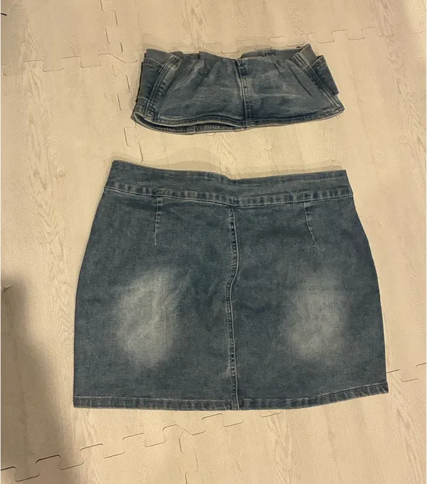 Denim skirt set Blue Size M - Image 3