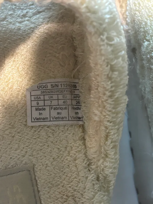 Ugg Fuzz sugar Terry Cross Slide Slipper Platform  - Image 3