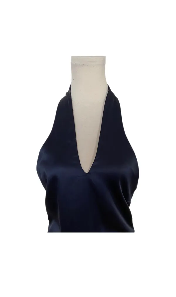 Lelis Navy Satin Dress - Image 2