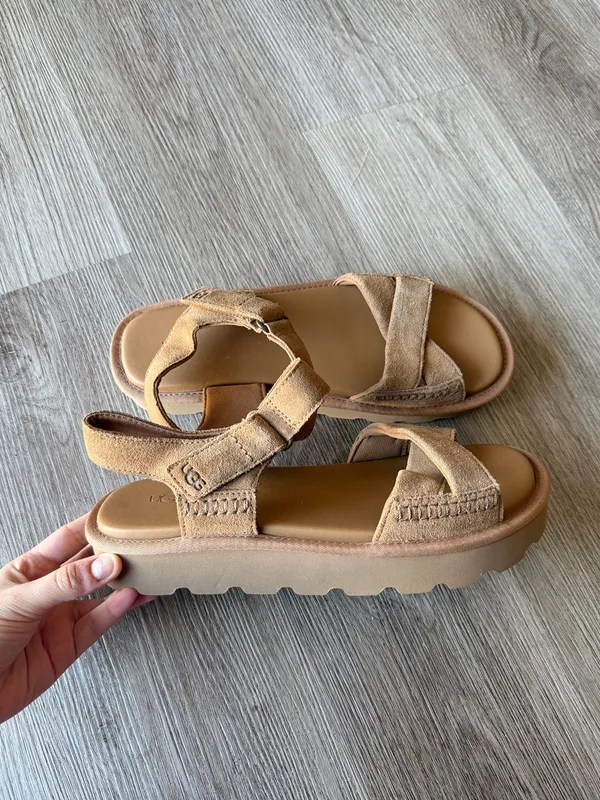 UGG Sungaze Suede Strappy Sandal in Chestnut - Image 6