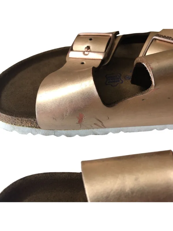 Birkenstock Arizona Sandals Metallic Copper 40 Narrow Women's Size 9 - Image 5