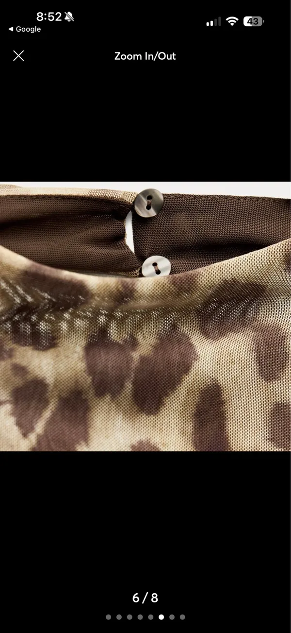 Zara Leopard-Print Ruched Midi Dress in Tan - Image 6