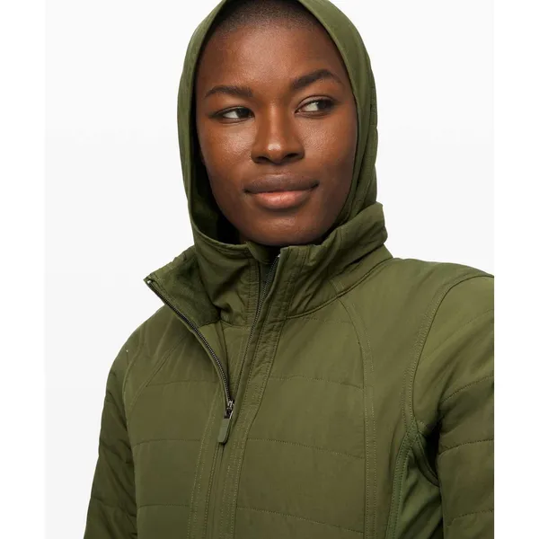 Sz 6 $228 Lululemon Another Mile Jacket Landscape Green No Hood - Image 5