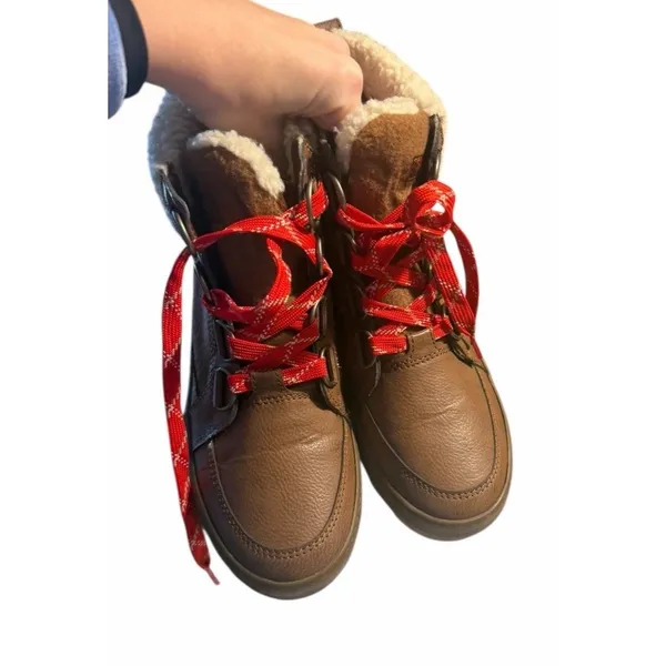 SPERRY Top-Sider Boots Juneau Low Hiker Wool Brown Waterproof Womens Snow Sz 7 - Image 12