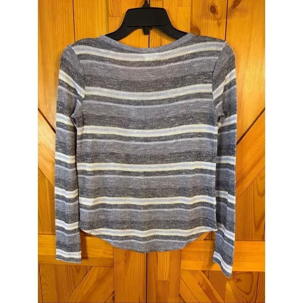 Aeropostale Women's Blue White Striped Knit Lightweight Sweater Size XS (7444) - Image 5